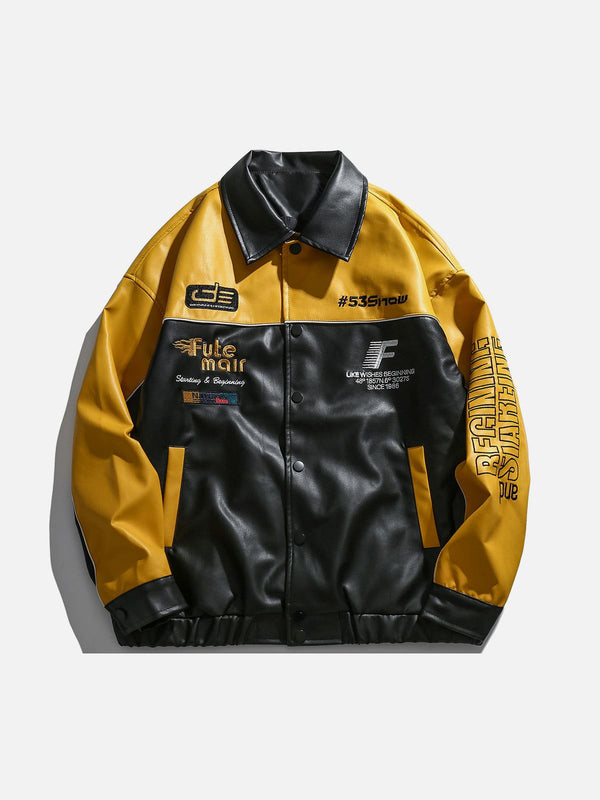 Lacezy - Vintage Racing Bomber Jacket- Streetwear Fashion - lacezy.com