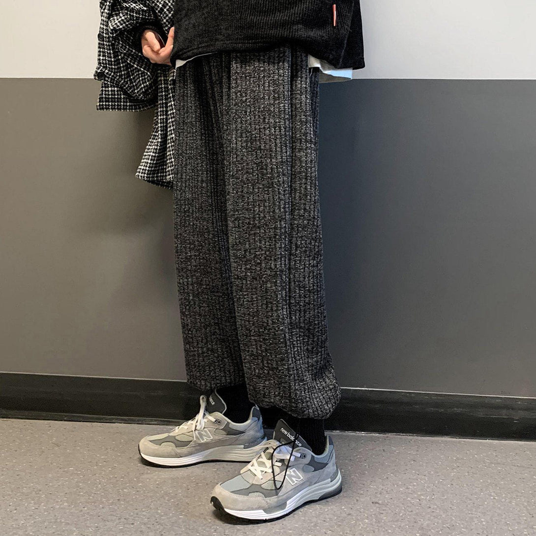 Lacezy - Vintage Simple Knit Sweatpants- Streetwear Fashion - lacezy.com