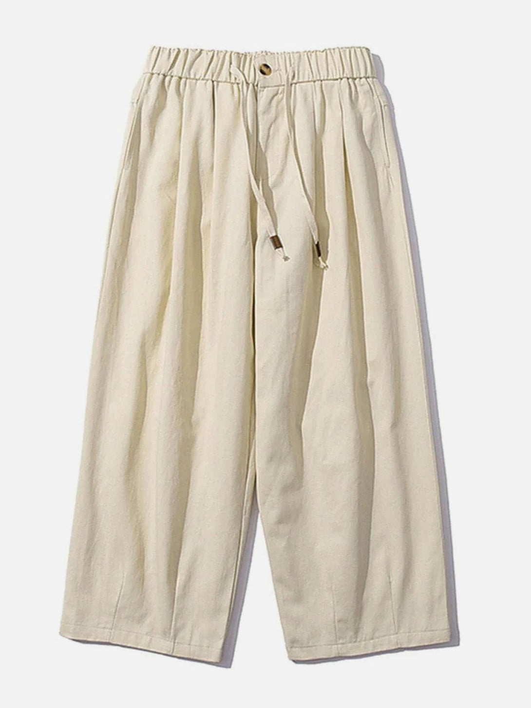 Lacezy - Vintage Solid Color Drawstring Pants- Streetwear Fashion - lacezy.com