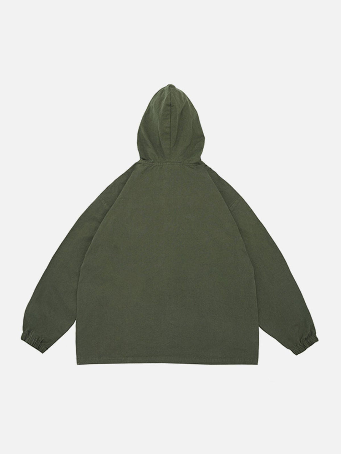 Lacezy - Vintage Solid Wash Hoodie- Streetwear Fashion - lacezy.com