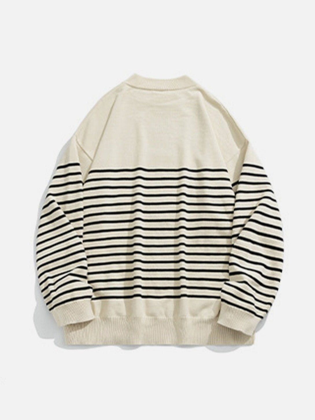 Lacezy - Vintage Striped Knit Sweater- Streetwear Fashion - lacezy.com