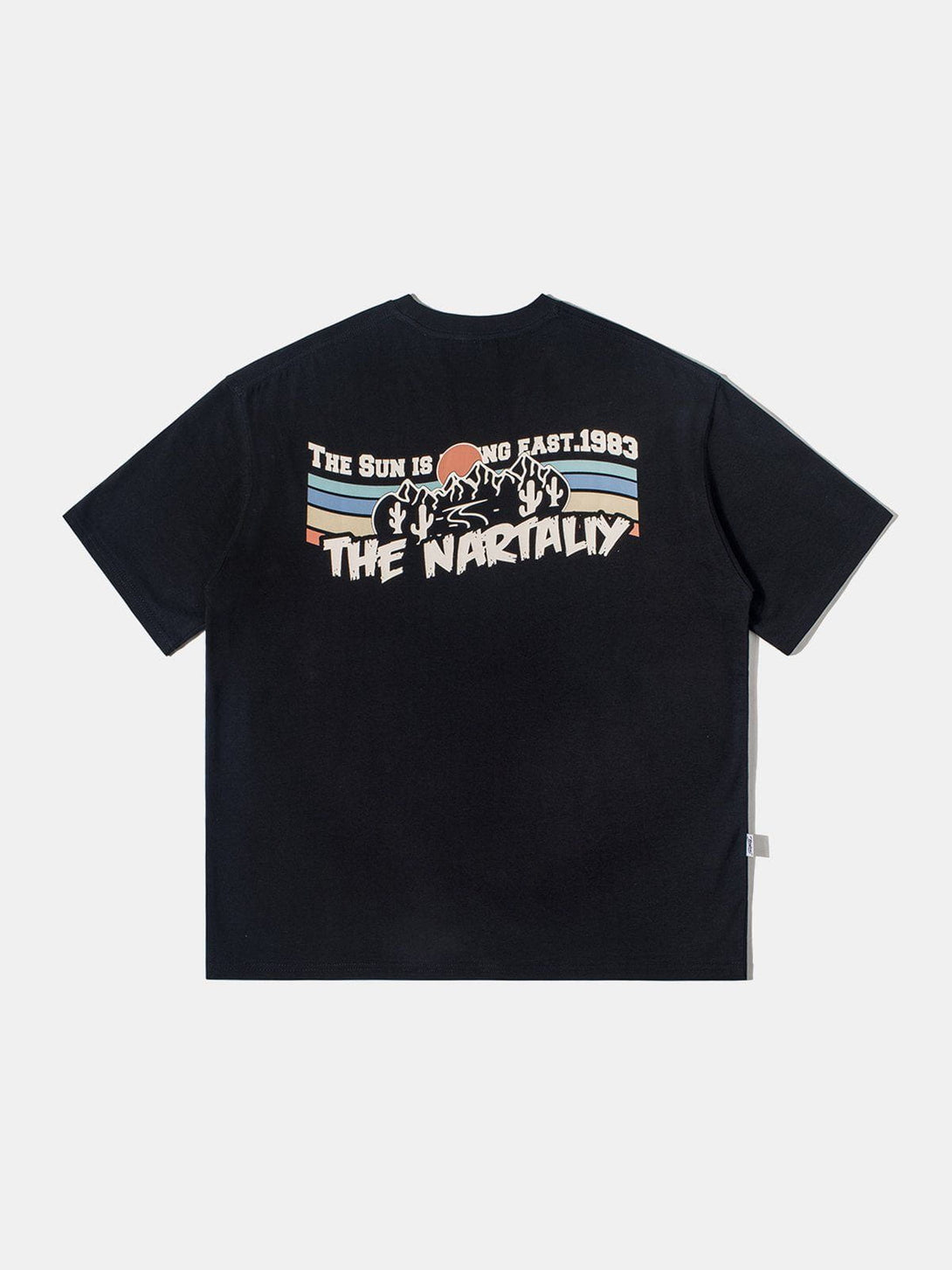 Lacezy - Vintage Sunset Mountains Print Tee- Streetwear Fashion - lacezy.com