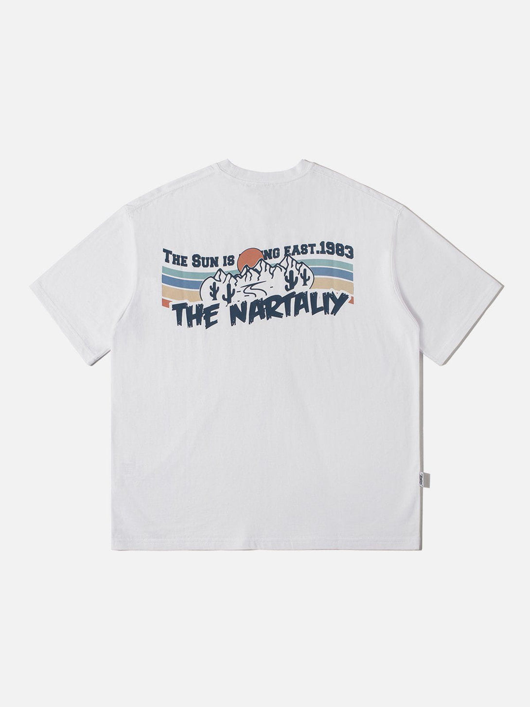 Lacezy - Vintage Sunset Mountains Print Tee- Streetwear Fashion - lacezy.com