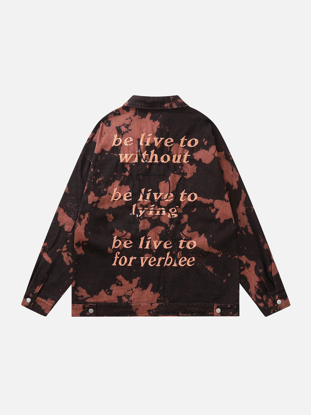 Lacezy - Vintage Tie Dye Print Jacket- Streetwear Fashion - lacezy.com