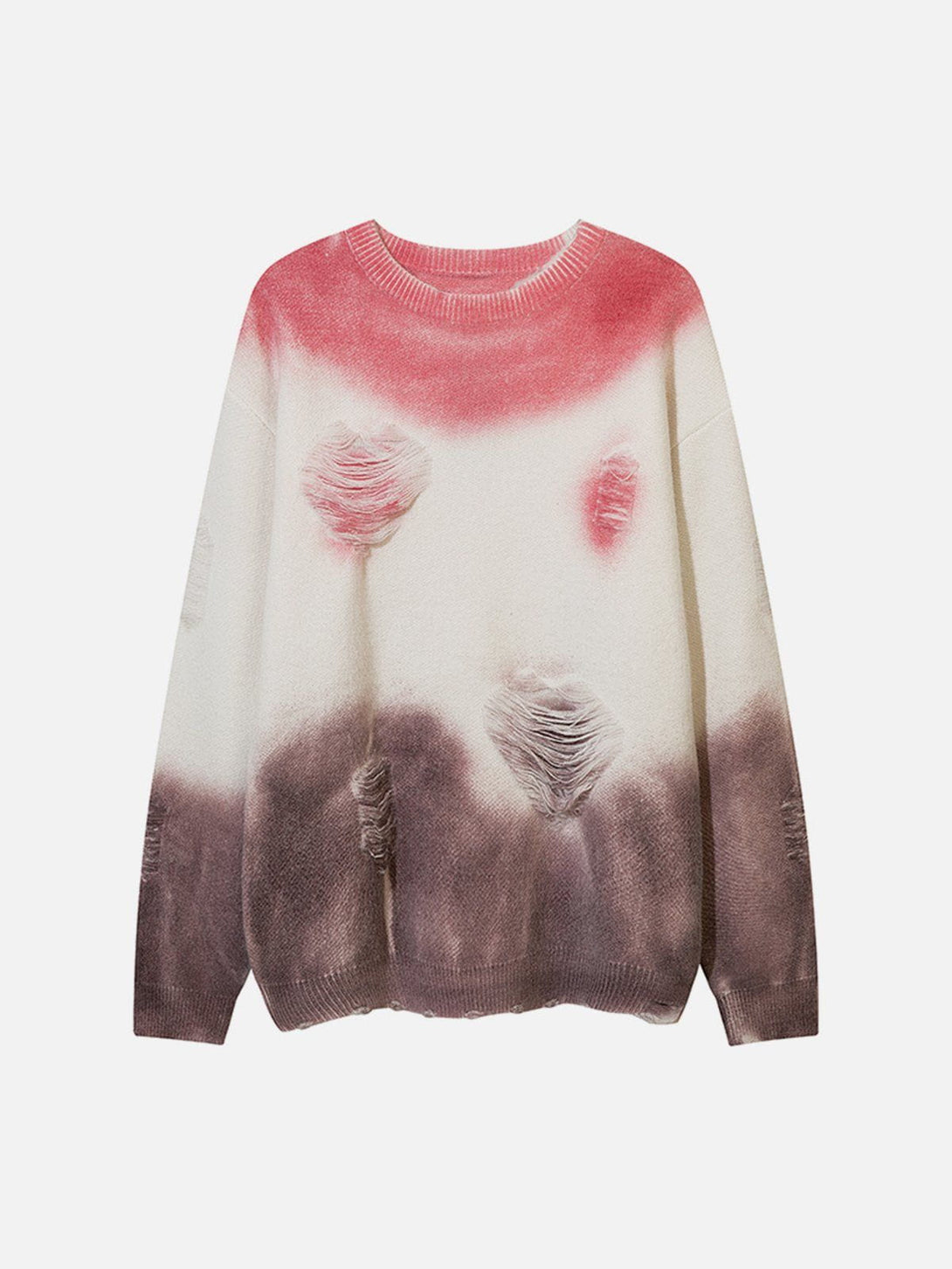 Lacezy - Vintage Tie-dye Hole Sweater- Streetwear Fashion - lacezy.com