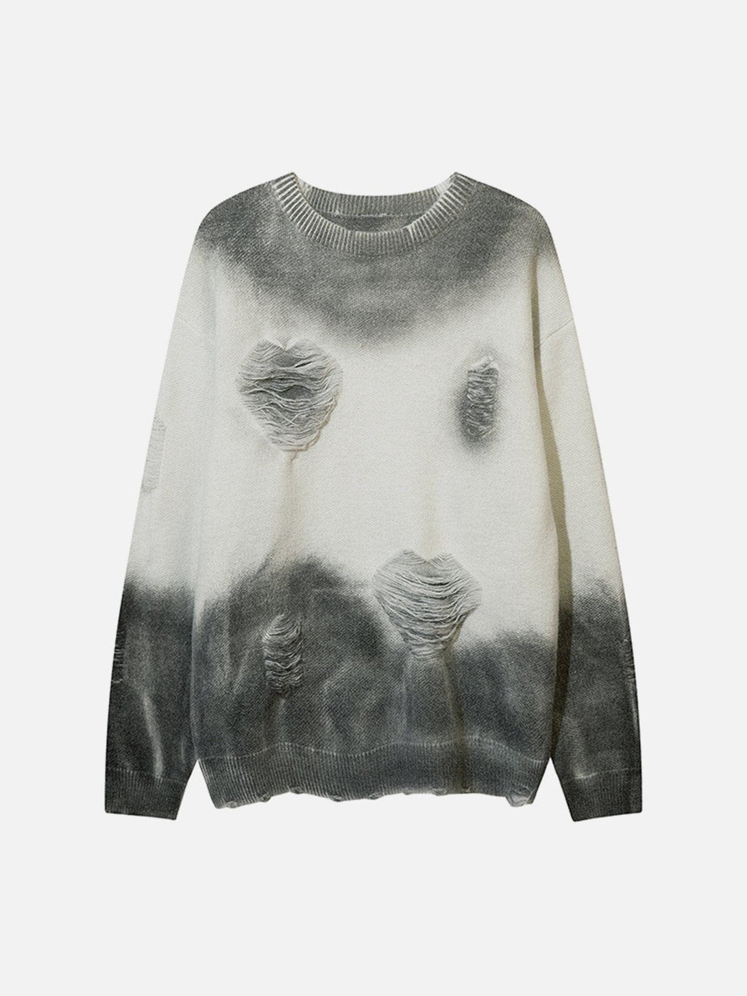 Lacezy - Vintage Tie-dye Hole Sweater- Streetwear Fashion - lacezy.com