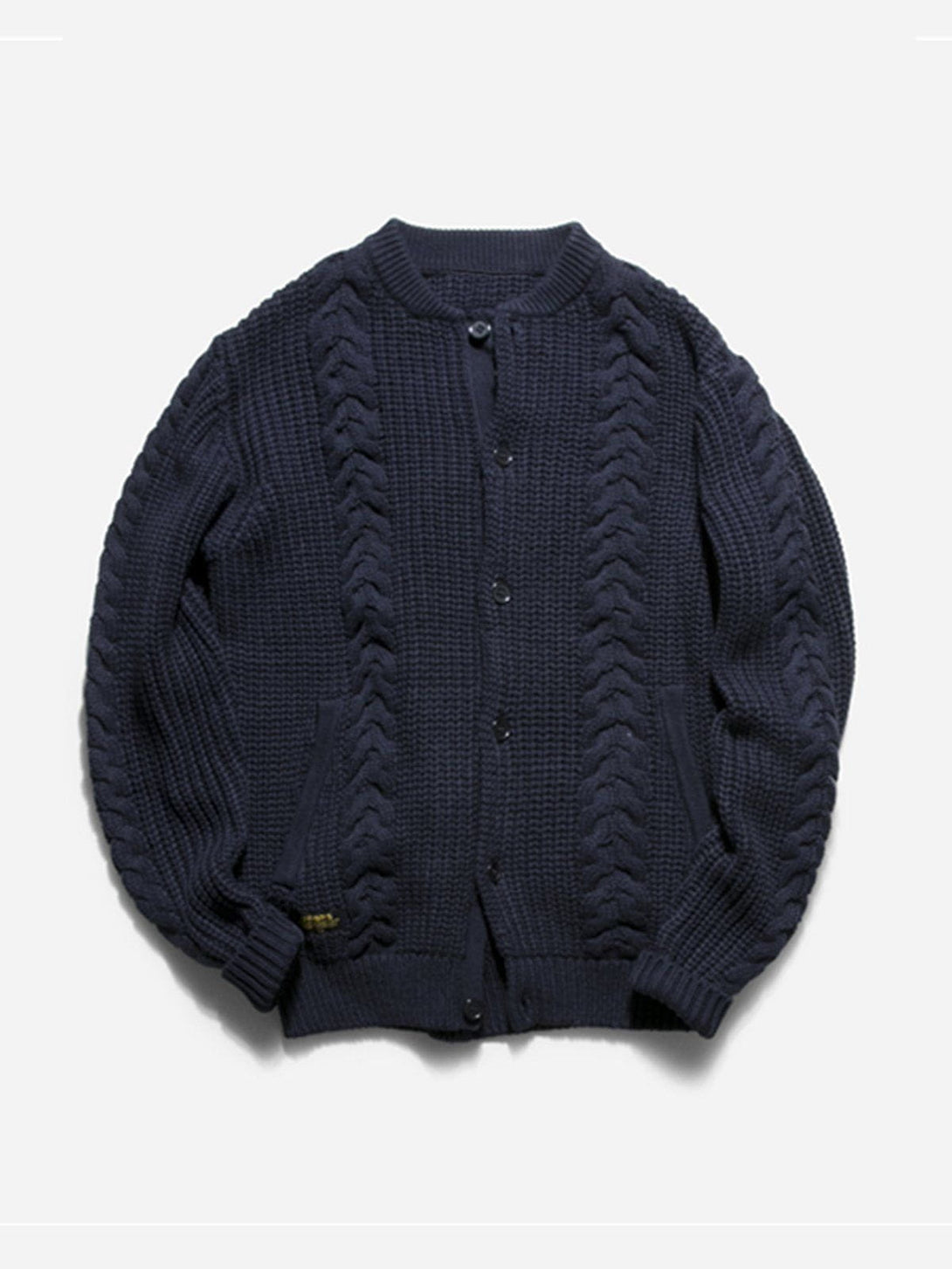 Lacezy - Vintage Twisted Knit Cardigan- Streetwear Fashion - lacezy.com