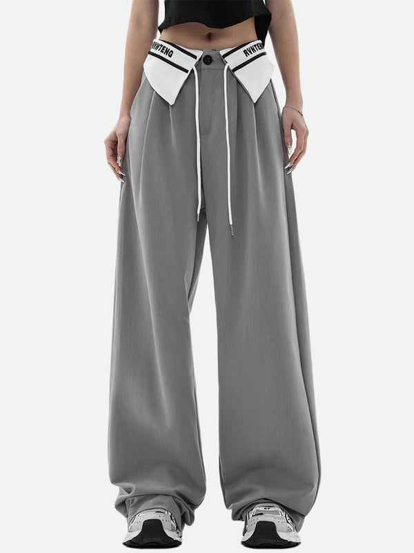 Lacezy - Waist Patchwork Pants- Streetwear Fashion - lacezy.com