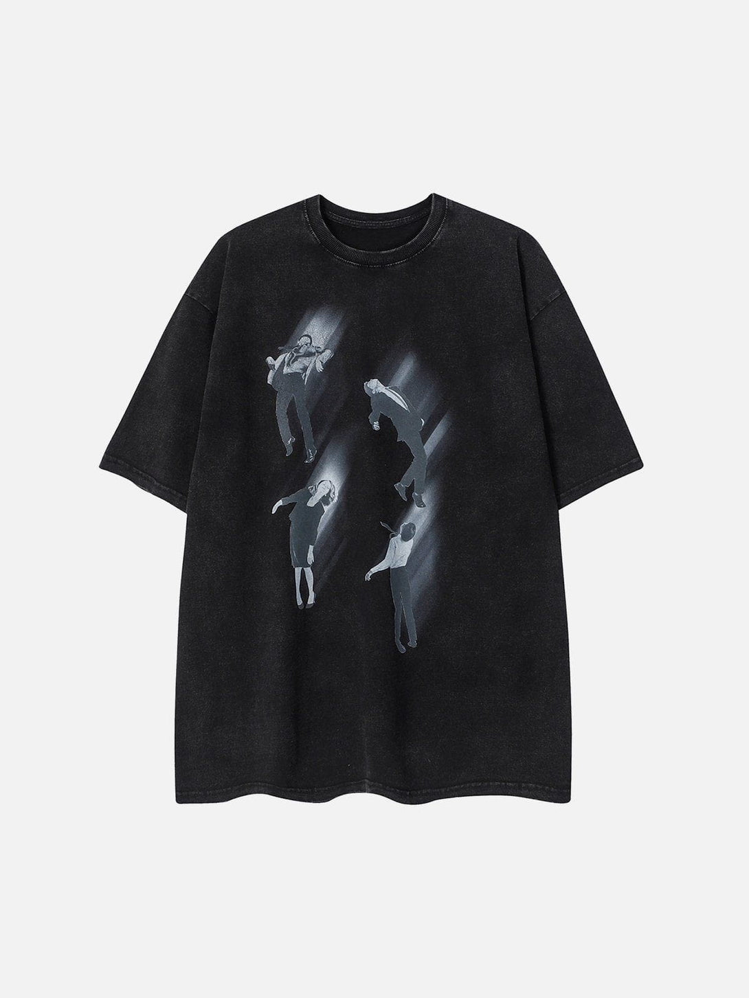 Lacezy - Washed Character Print Tee- Streetwear Fashion - lacezy.com