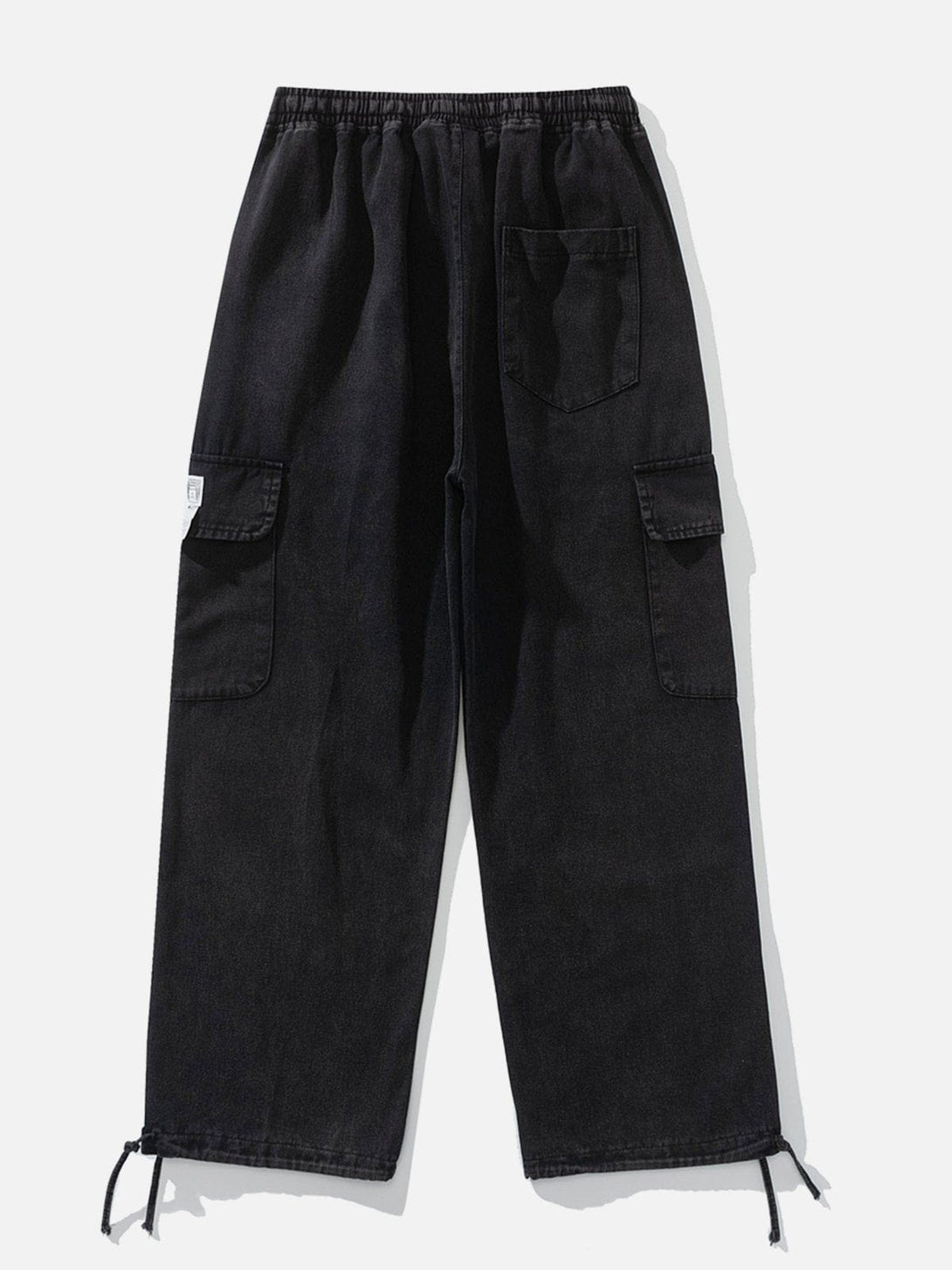 Lacezy - Washed Drawstring Cargo Pants- Streetwear Fashion - lacezy.com