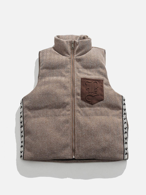 Lacezy - Weaving Splicing Gilet- Streetwear Fashion - lacezy.com