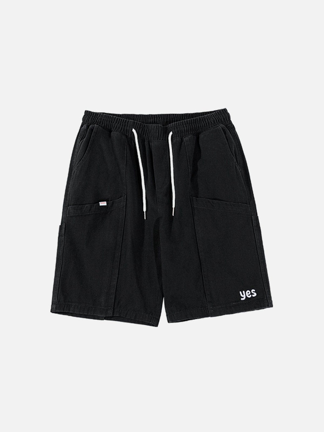 Lacezy - YES Embroidered Shorts- Streetwear Fashion - lacezy.com