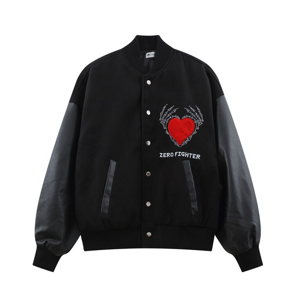 Lacezy - ZERO FIGHTER Baseball Jacket- Streetwear Fashion - lacezy.com