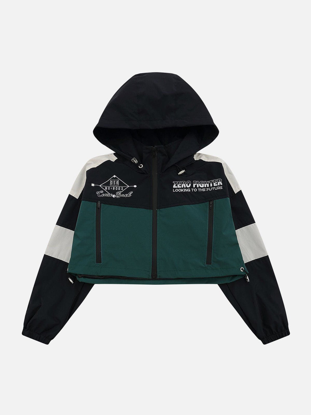 Lacezy - ZIP UP Patchwork Racing Jacket- Streetwear Fashion - lacezy.com