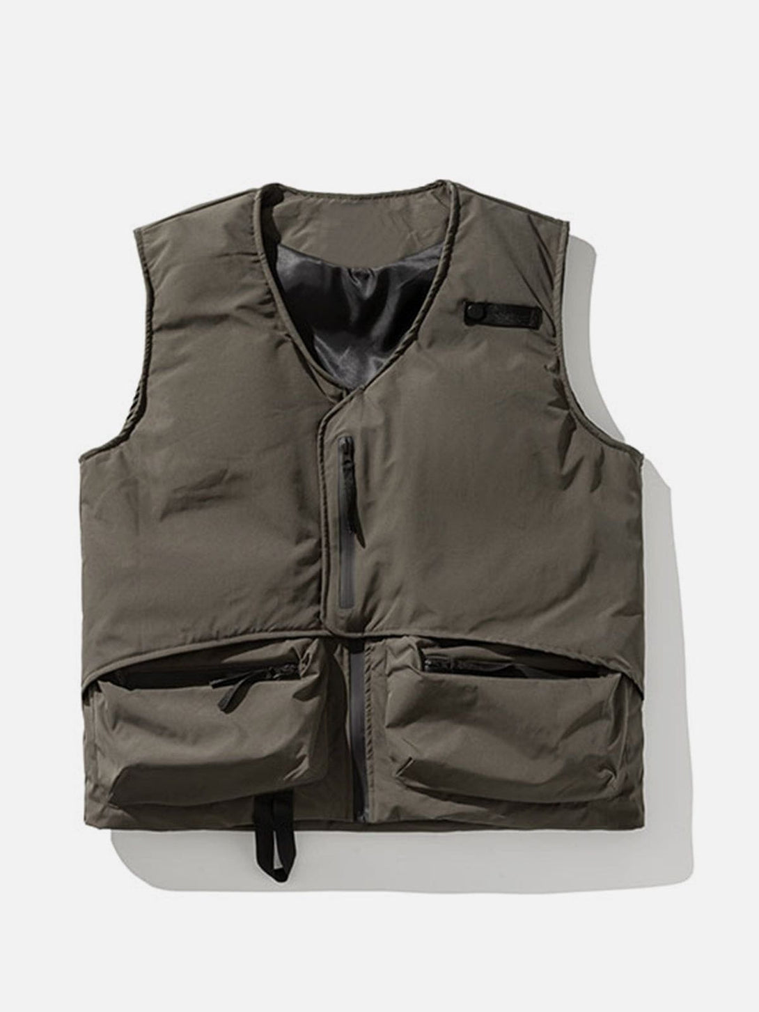 Lacezy - Zip Up Pocket Gilet- Streetwear Fashion - lacezy.com