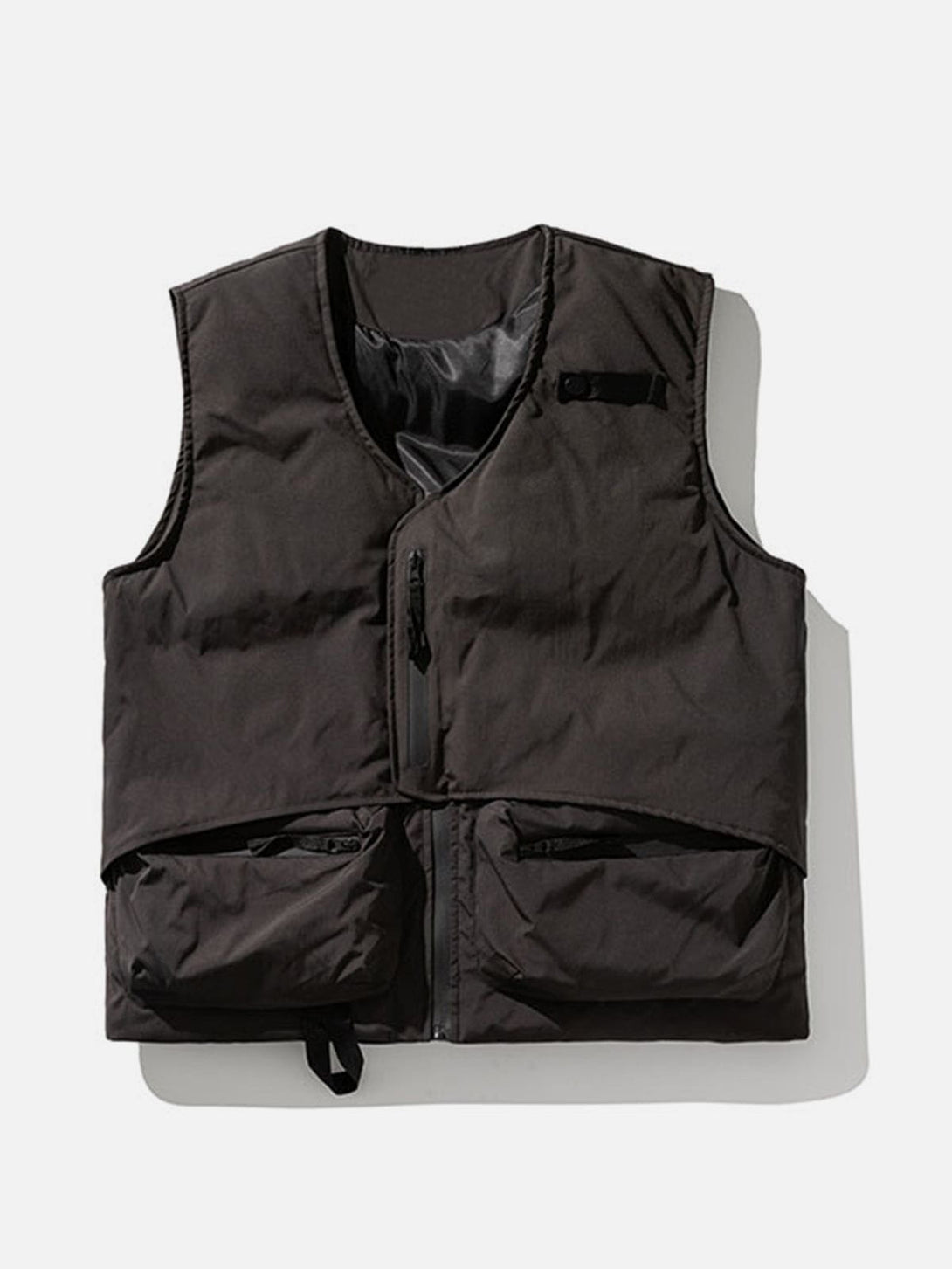 Lacezy - Zip Up Pocket Gilet- Streetwear Fashion - lacezy.com