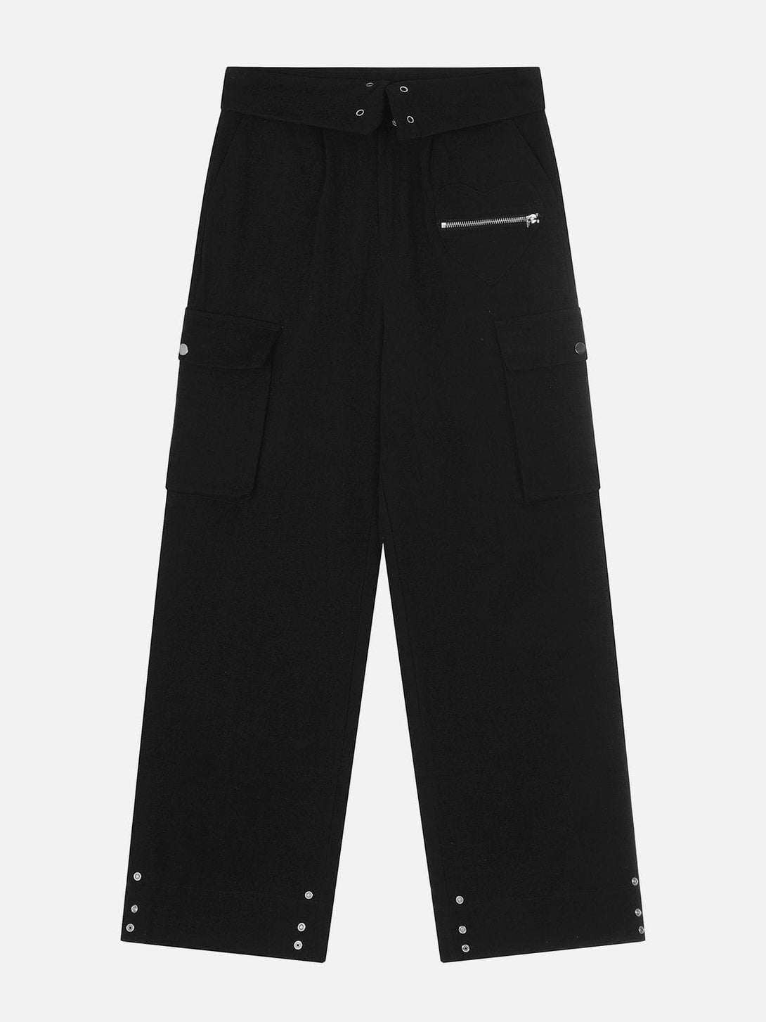 Lacezy - Zipper Pocket Cargo Pants- Streetwear Fashion - lacezy.com