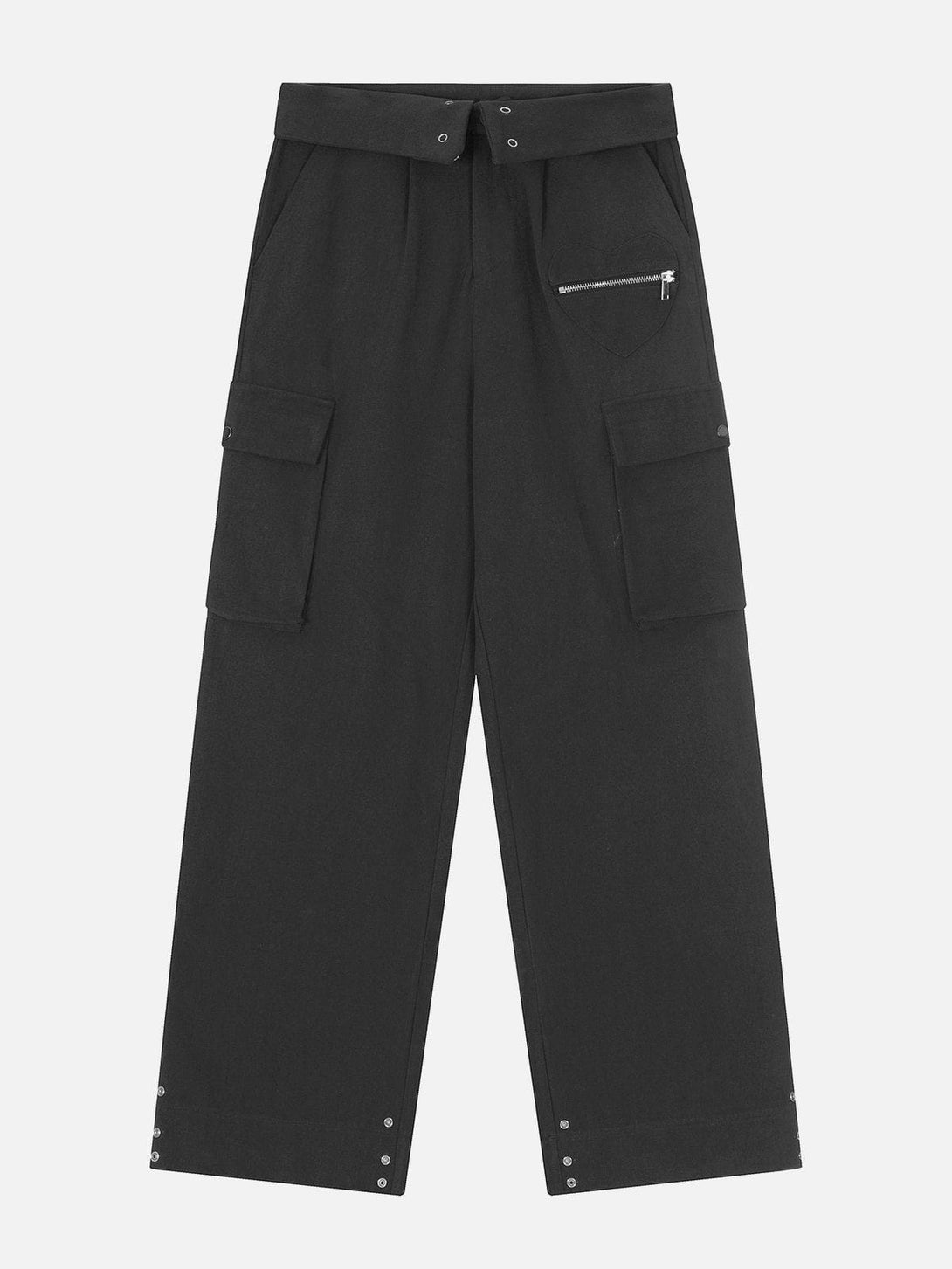 Lacezy - Zipper Pocket Cargo Pants- Streetwear Fashion - lacezy.com