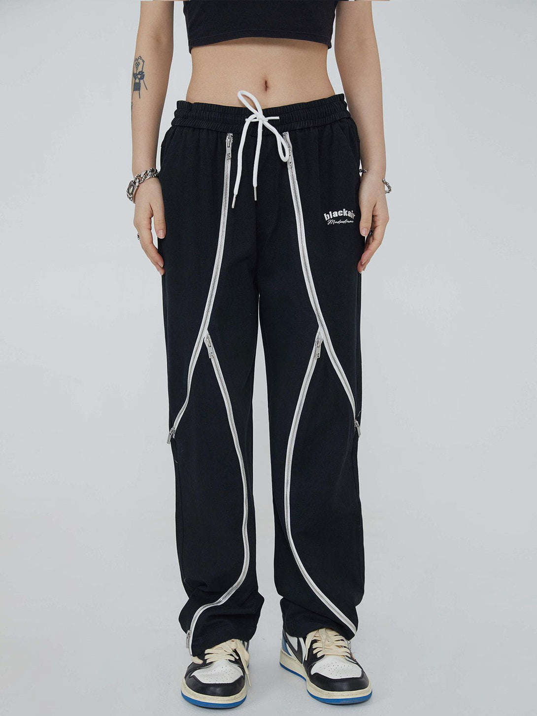 Lacezy - Zipper Stitching Pants- Streetwear Fashion - lacezy.com