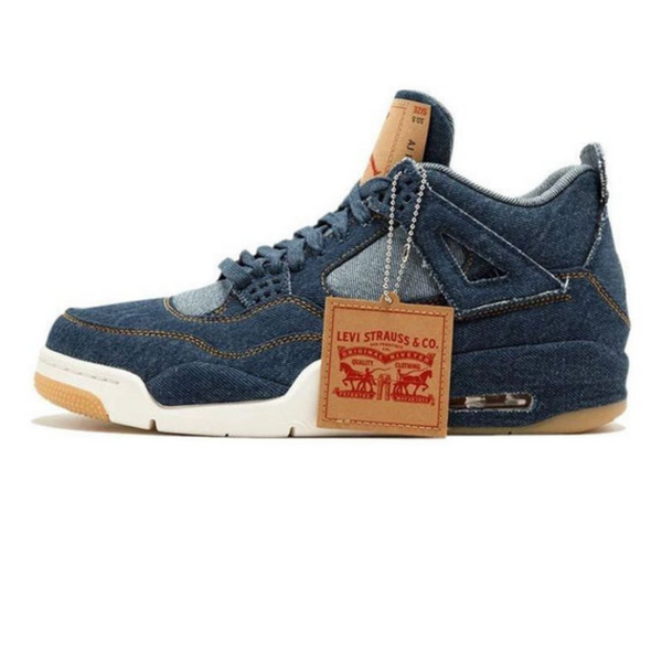 Levi's x Air Jordan 4 Retro 'Denim'- Streetwear Fashion - lacezy.com