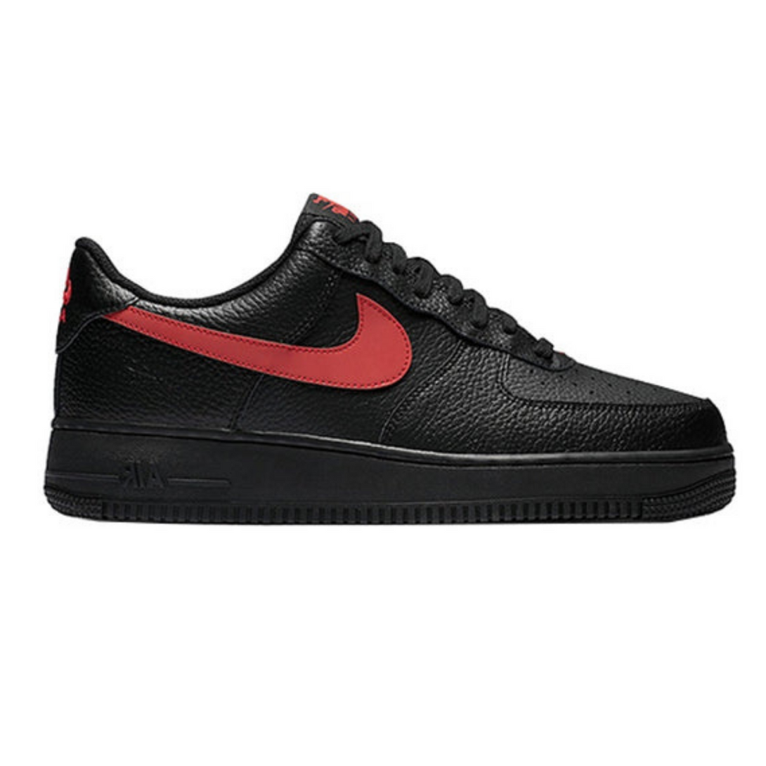 Nike Air Force 1 Low '07 'Black University Red'- Streetwear Fashion - lacezy.com