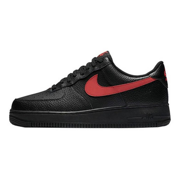 Nike Air Force 1 Low '07 'Black University Red'- Streetwear Fashion - lacezy.com