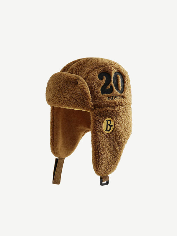 Number 20 Embroidered Sherpa Hat- Streetwear Fashion - lacezy.com