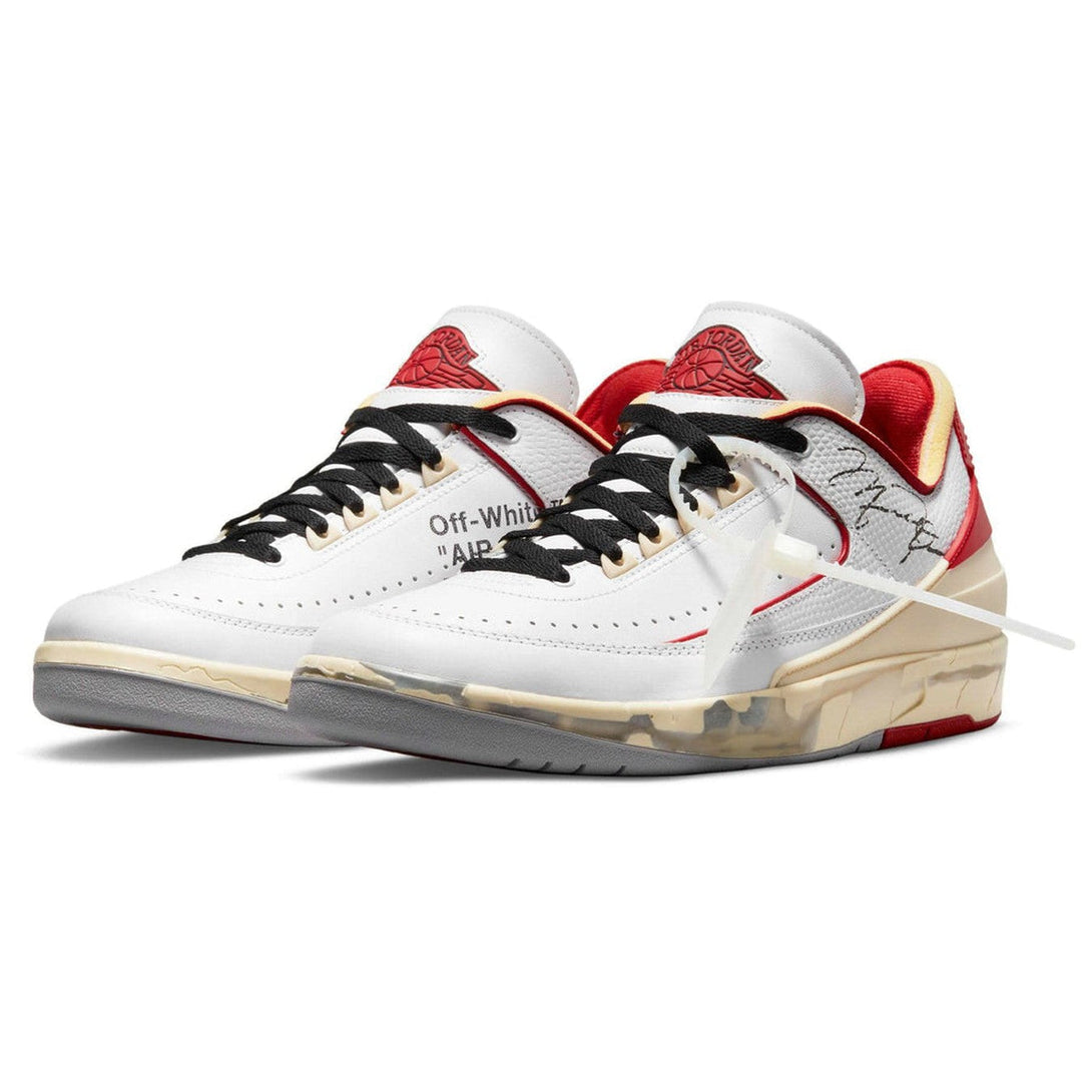 Off-White x Air Jordan 2 Retro Low SP 'White Varsity Red'- Streetwear Fashion - lacezy.com