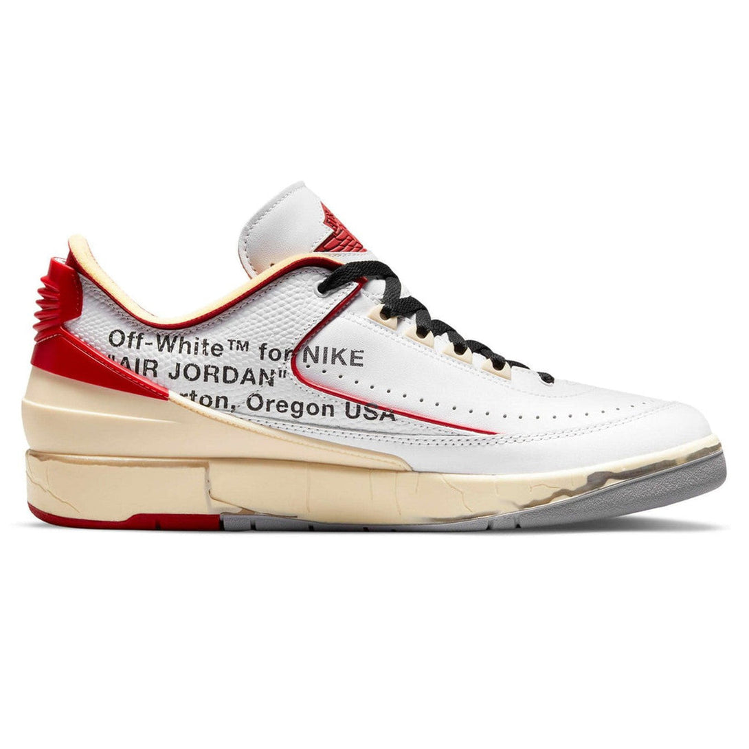 Off-White x Air Jordan 2 Retro Low SP 'White Varsity Red'- Streetwear Fashion - lacezy.com