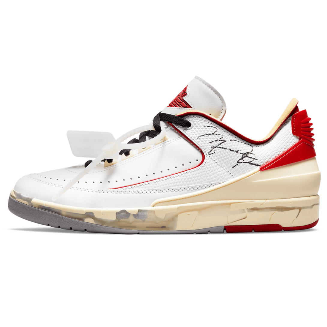 Off-White x Air Jordan 2 Retro Low SP 'White Varsity Red'- Streetwear Fashion - lacezy.com