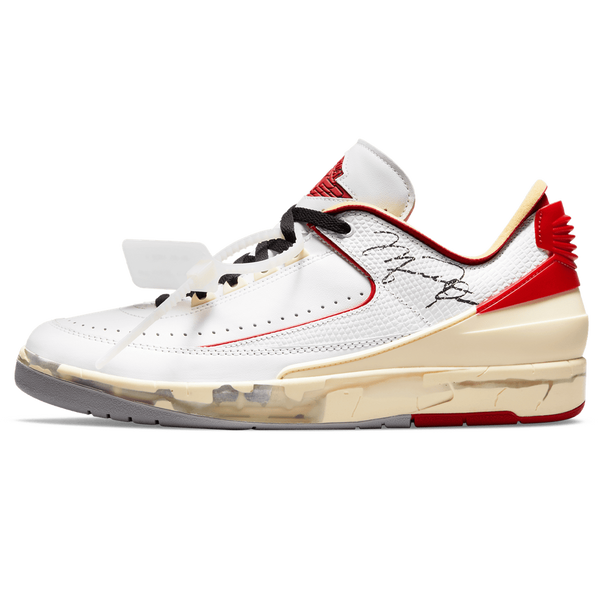 Off-White x Air Jordan 2 Retro Low SP 'White Varsity Red'- Streetwear Fashion - lacezy.com