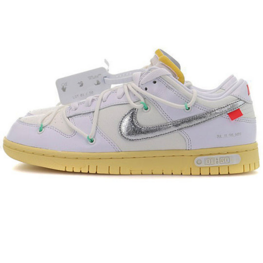 Off-White x Nike Dunk Low 'Lot 01 of 50'- Streetwear Fashion - lacezy.com