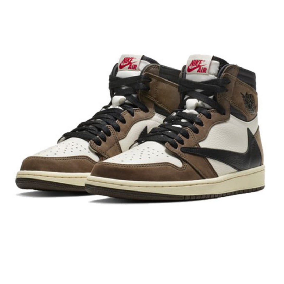 Travis Scott x Air Jordan 1 Retro High OG 'Mocha'- Streetwear Fashion - lacezy.com